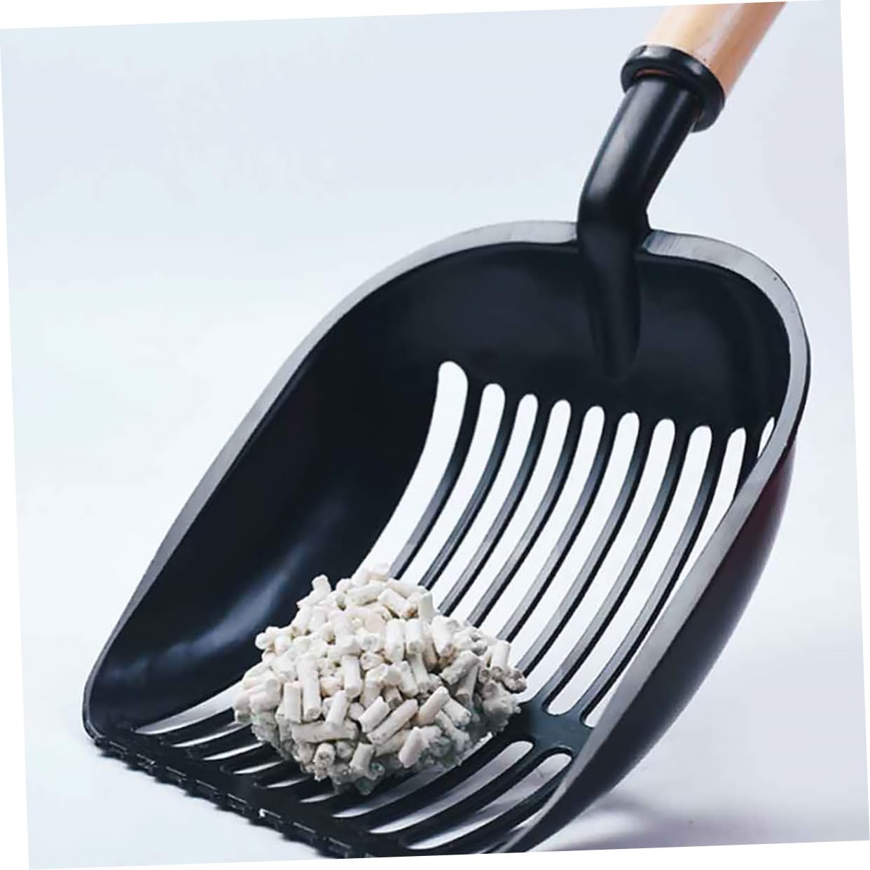 ibasenice 1pc Cat Litter Shovel Pet Supplies for Kittens Sand Integrated Shovel Cat Litter para Cat Litter Scoop Cleaning Scoops Litter Poop Scooper Litter Scooper Sturdy Cat Scooper Black