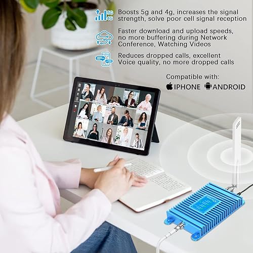 Miniatura 3 de Amplificador de señal de teléfono celular para todos los operadores de EE. UU. Verizon ATT 5G 4G Band 2,4,5,12,13,17,25,66, kit de antena