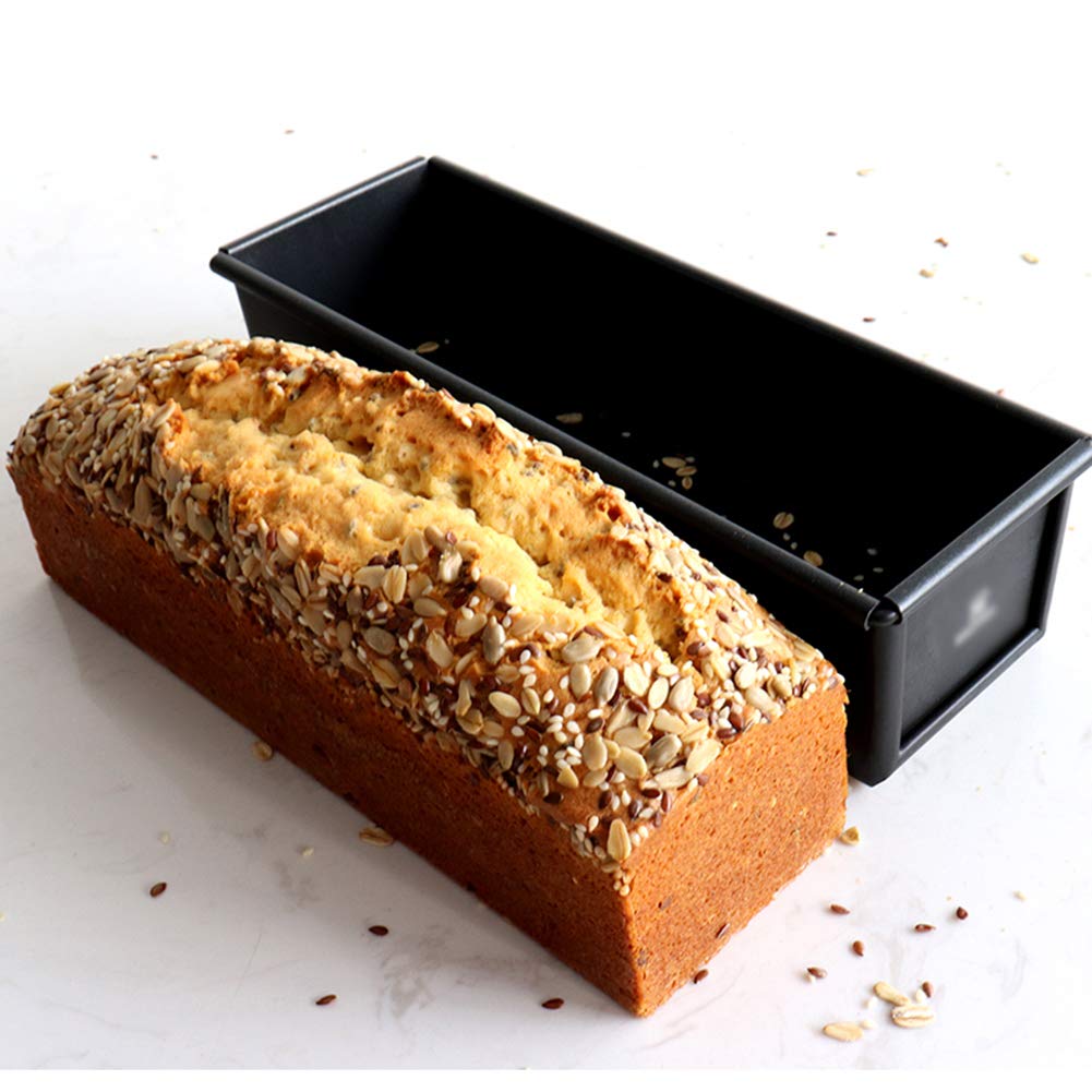 Molde para pan antiadherente, molde largo para hornear pan, molde de caja de tostadas para pan bajo en azúcar, pastel de frutas, sin BPA