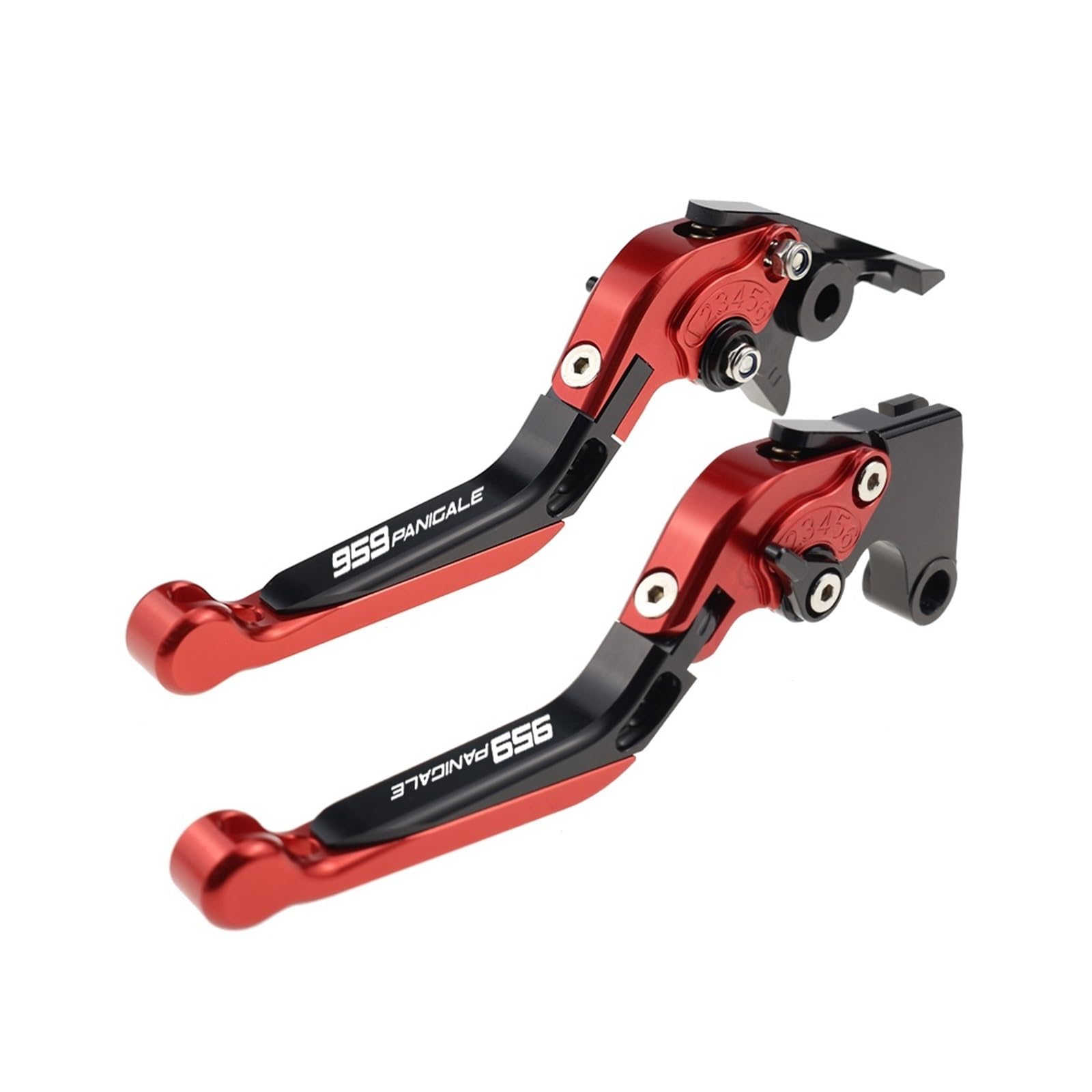JGHFDWS Motorcycle Brake Clutch Lever Set for 959 Panigale Motorcycle Folding Extendable Brake Clutch Levers(114)