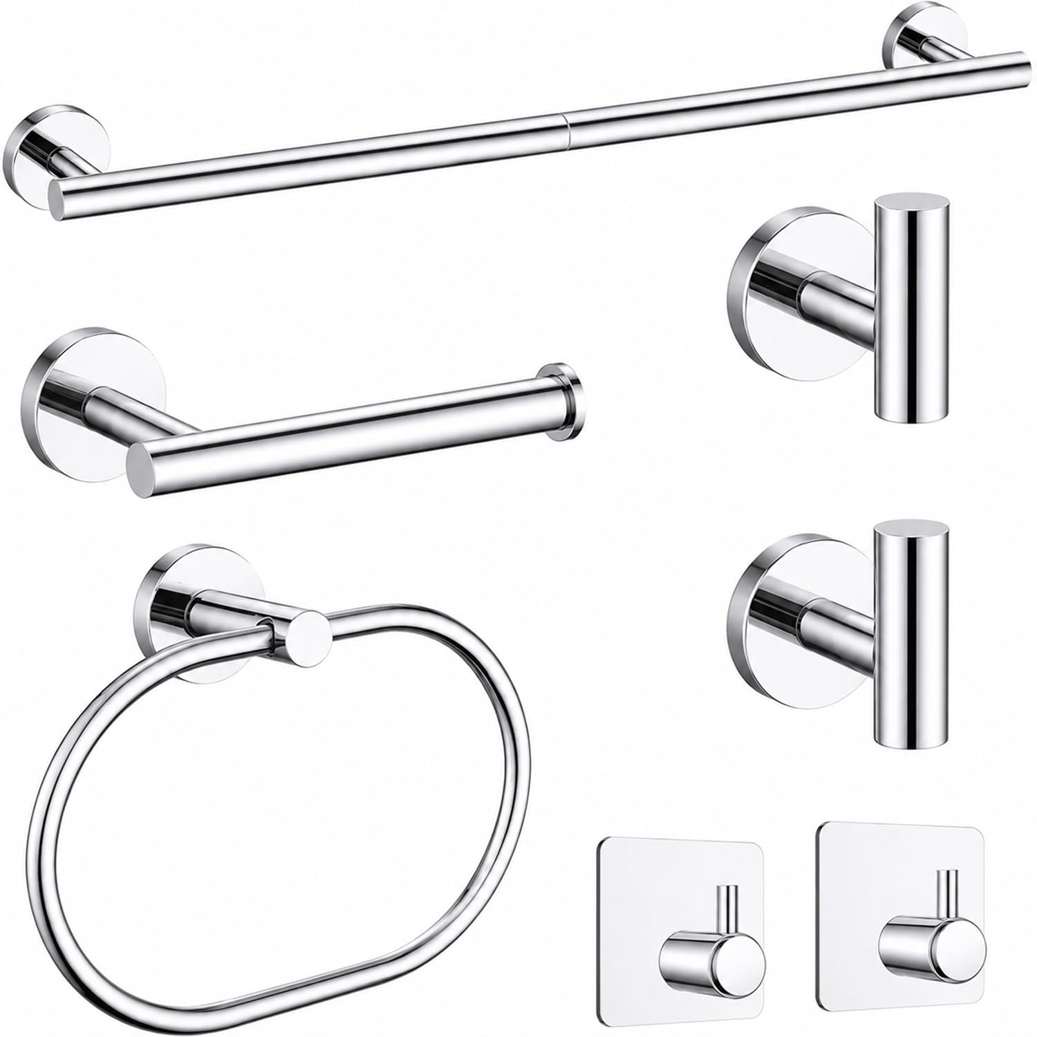 Brushed Gold Bathroom Accessories Set, 7 Pieces Gold Towel Bar Bathroom Hardware Set, 31.5 Inch Towel Racks for Bathroom, SUS304 Stainless Steel Bathroom Towel Holder Toilet Paper Holder Wall Mounted — Amazon image 14
