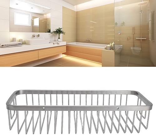 Miniatura 4 de plplaaoo Organizador de baño, organizador de ducha esquinero, estante de ducha de esquina de acero inoxidable, organizador de almacenamiento de