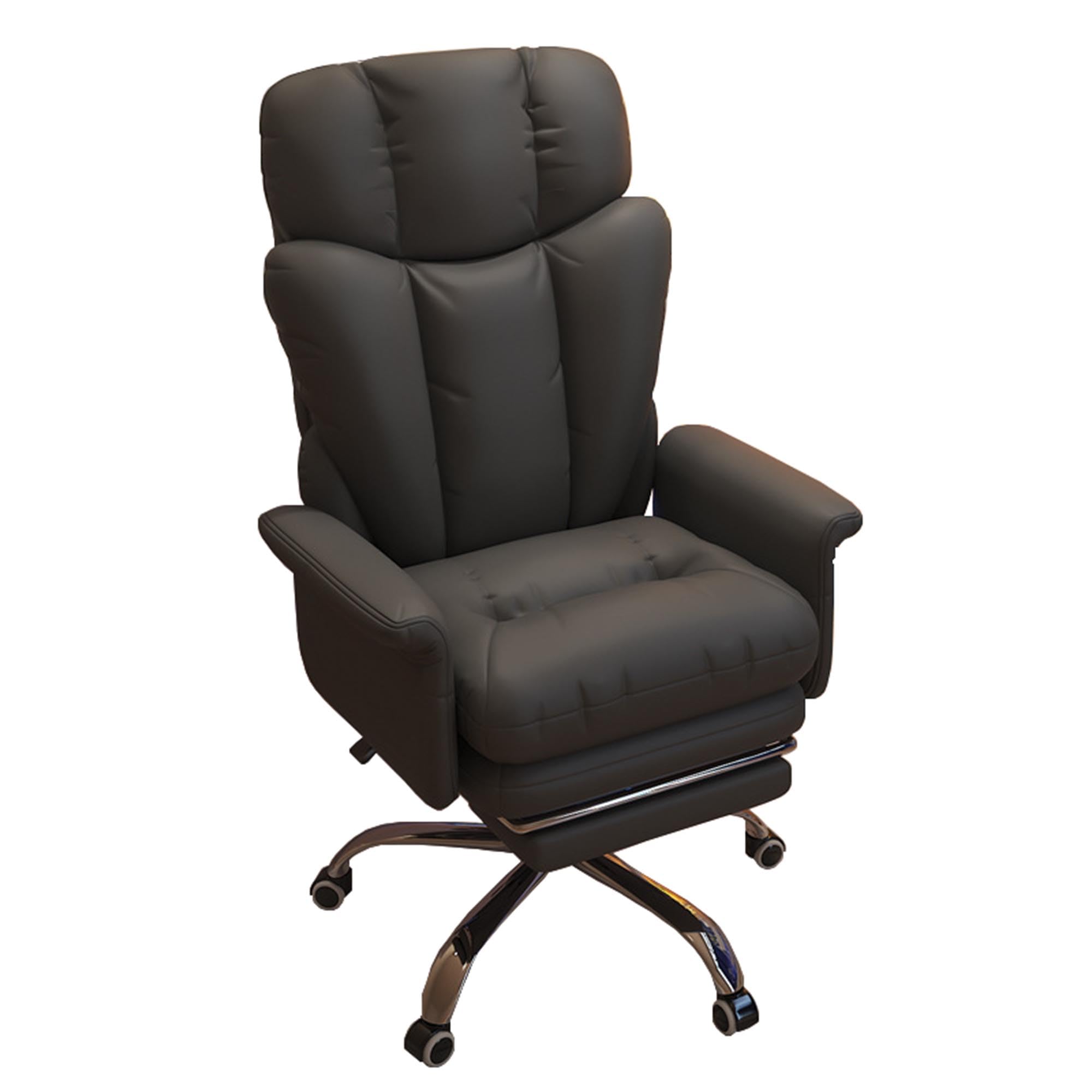Großer Bürostuhl Mit Hoher Rückenlehne & Fußstütze – Ergonomisch & Bequem