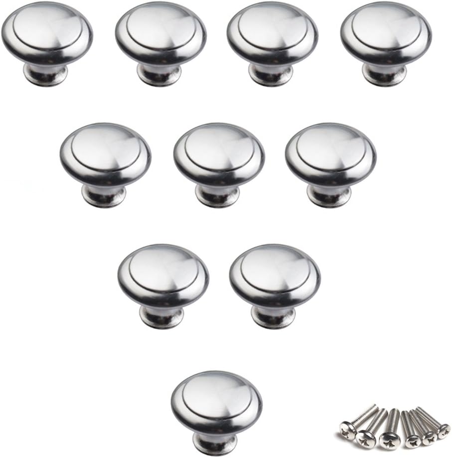 Gotetiso Möbelgriffe 10 Stück - Weiße Holz Knöpfe Pilzförmig Für Schränke & Schubladen