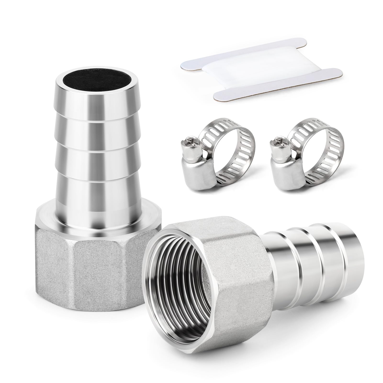 10 piezas de acero inoxidable 304 8 mm OD Barb a 1/2 "BSP barb de manguera macho, el agua de compresión de accesorios, industrial — view 22