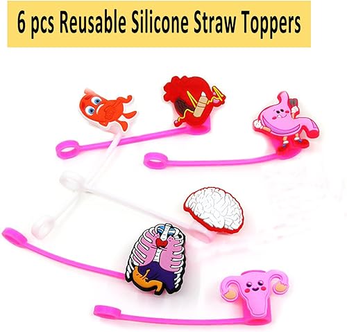 Miniatura 6 de 6 fundas de pajita, cubiertas de punta de paja de silicona, tapa de popote de silicona, tapas de popote reutilizables, cubiertas de punta de paja a