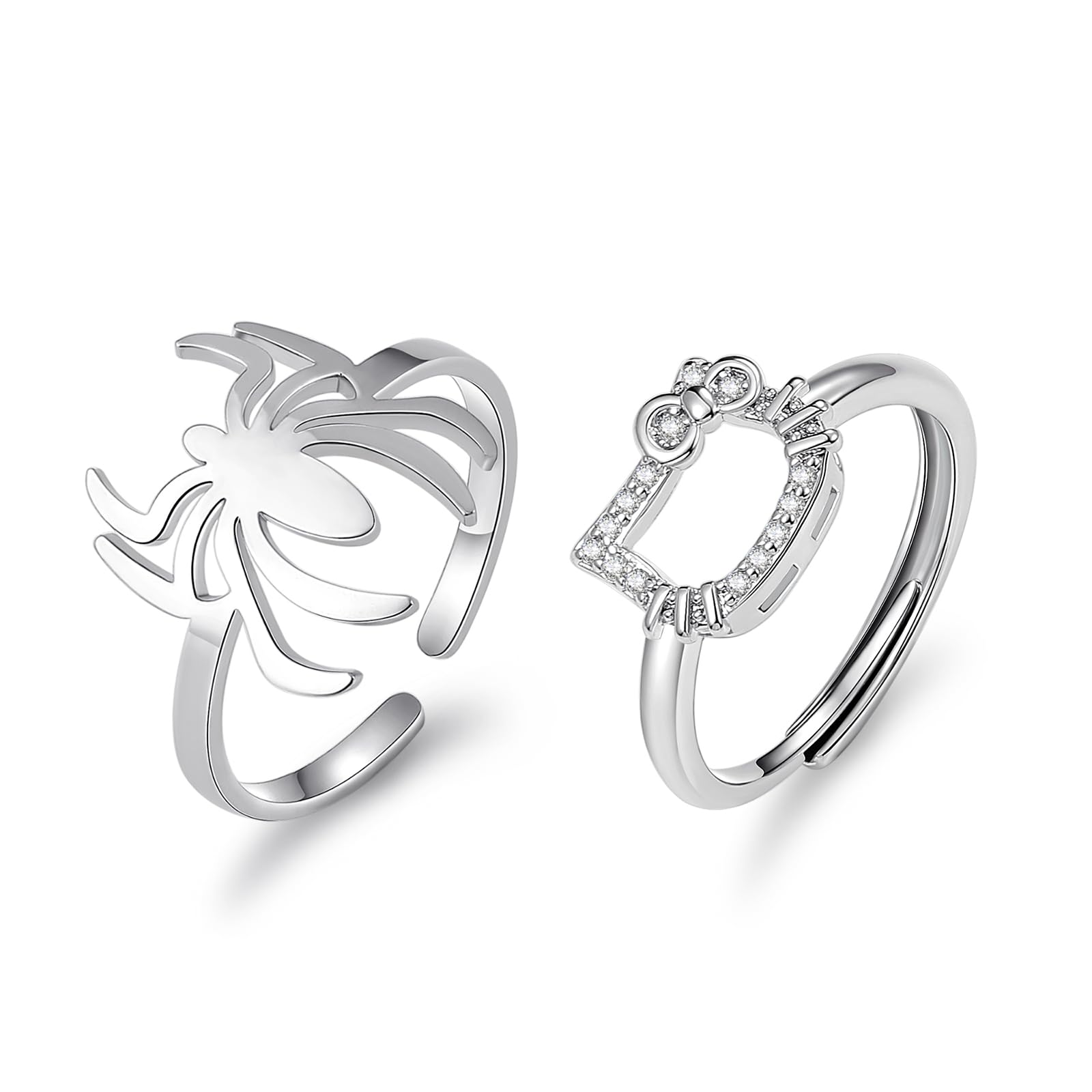 KorothoMatching Bracelets for Couples Best Friend, Spider Kitty Charm Bracelets Christmas Gifts Bff Friendship Matching Jewelry Long Distance Relationship Bracelets for Couples Family Friends Bf Gf