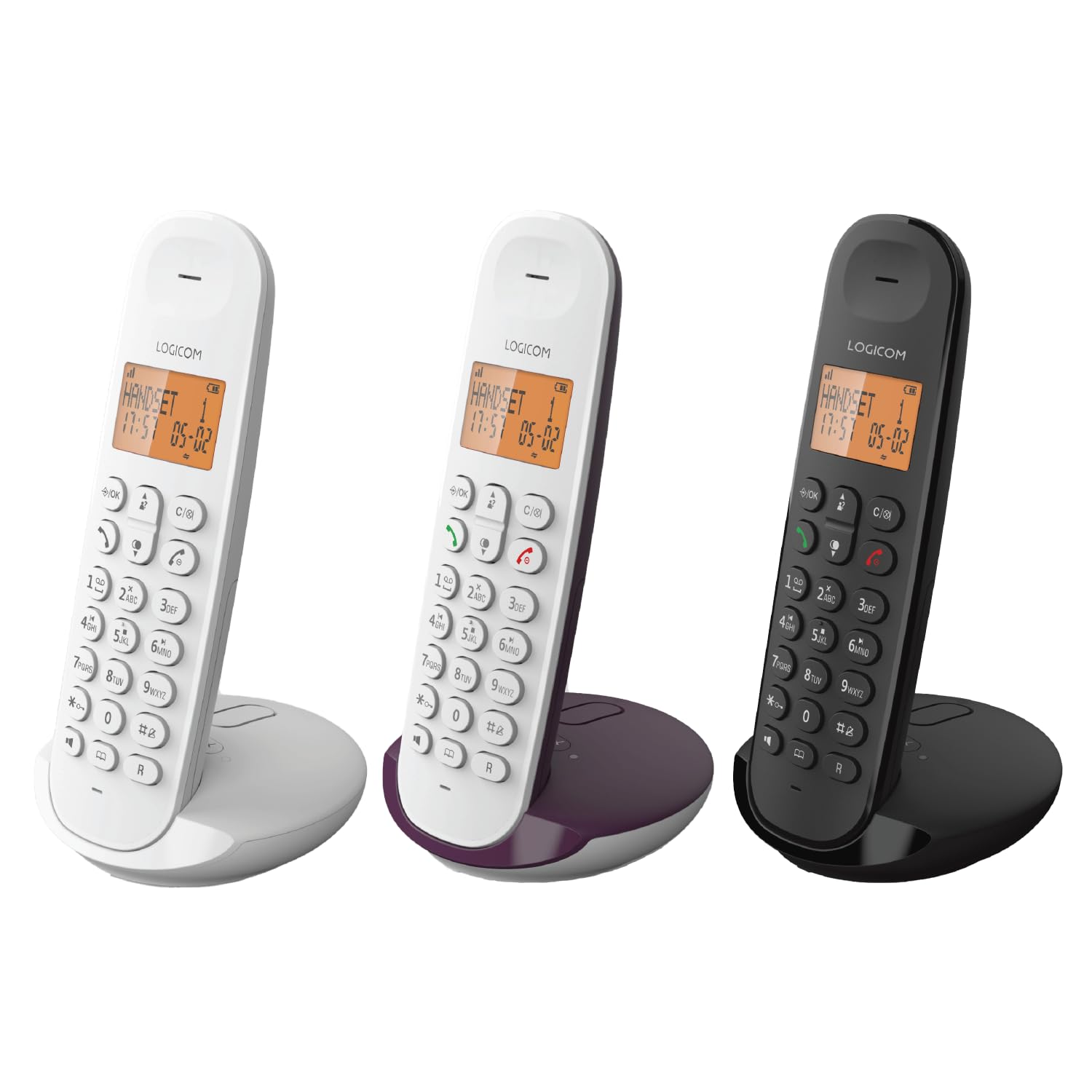 Téléphone fixe sans fil - LOGICOM - DECT ILOA 155T SOLO - Blanc - Avec répondeur
