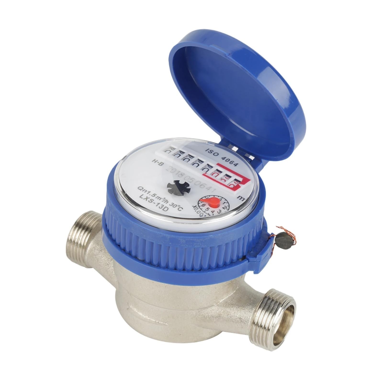 SDGBCXD flow meter, 15mm 1/2 Inch Home Cold Water Meter With Fittings Use For Garden And Usage