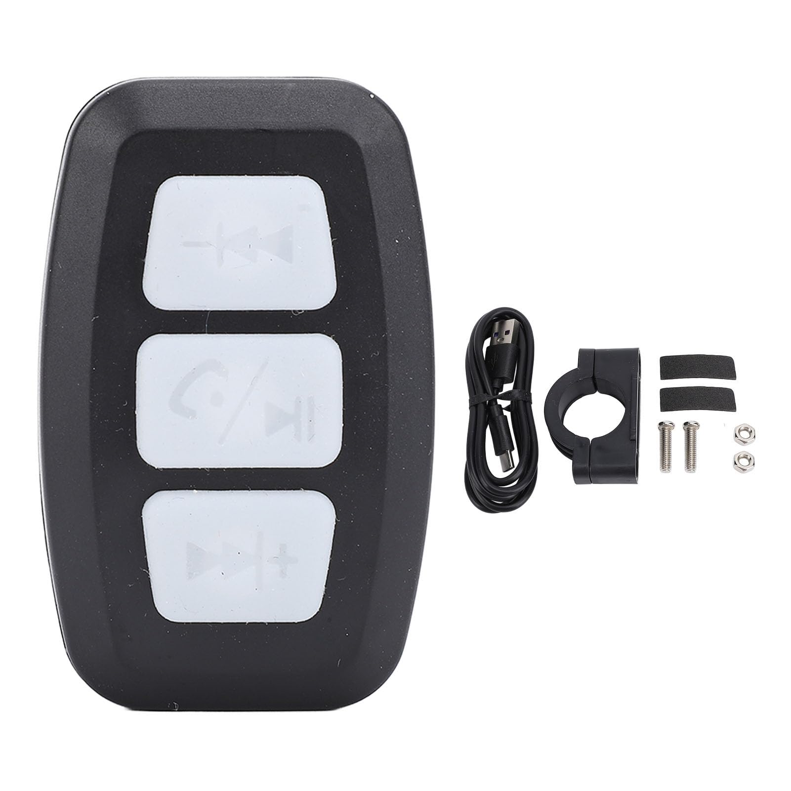 Bluetooth-Controller für Fahrrad, Motorrad, IPX6 wasserdichte Handy-Fernbedienung für Android, Wiederaufladbar, 15 M Reichweite (White)