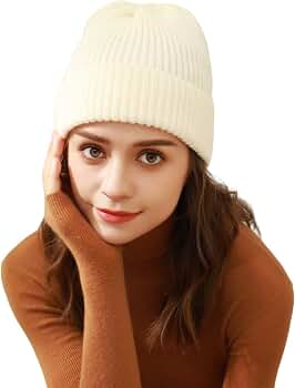 LumiSyne Checkerboard Knitted Beanie - Stretchy Slouchy Winter Hat For Men & Women, Warm Cuffed Skull Cap - View #5