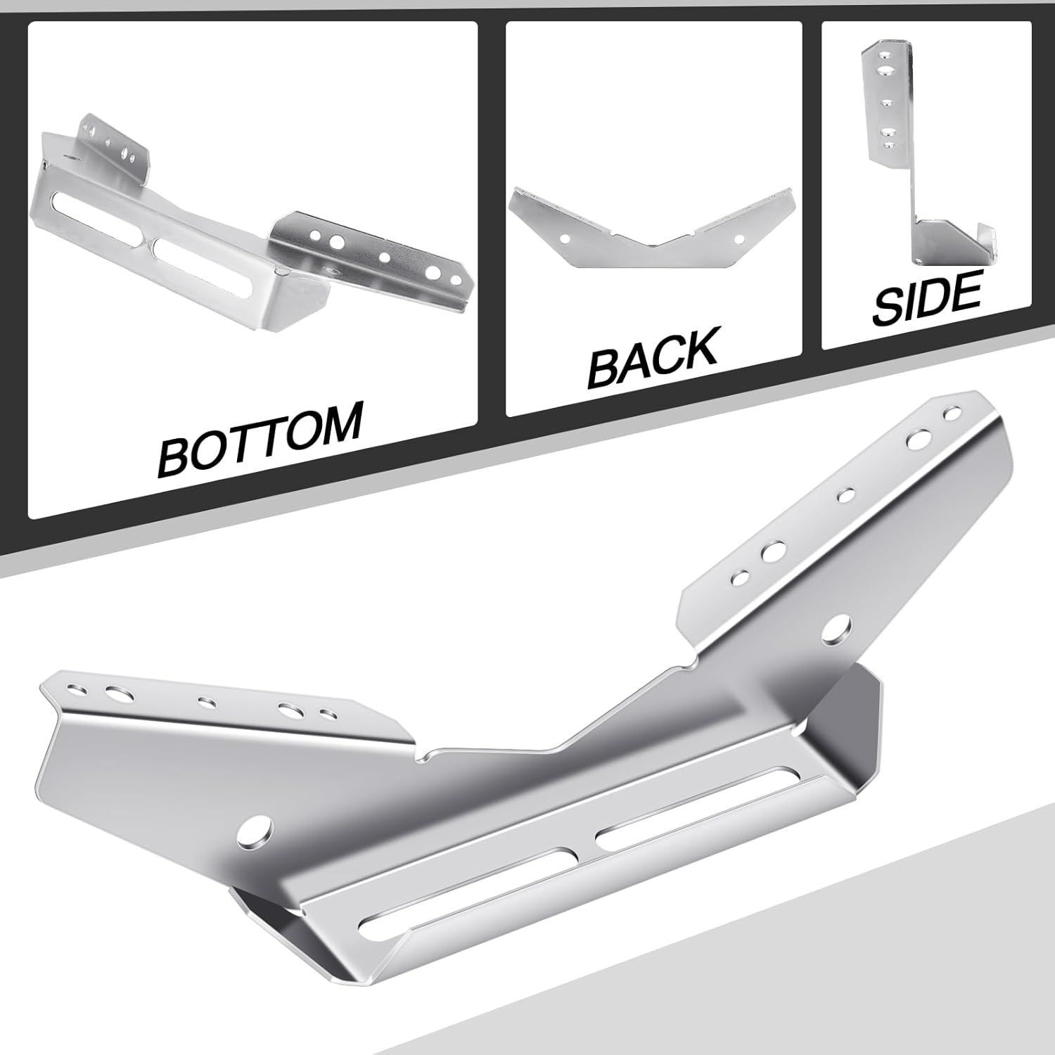 8 Pcs Pontoon Wing Brackets Pontoon Trailer V Wing Bunk Galvanized Bracket Pontoon Boat Trailer Guides Lift Cradle Cleats Boat Trailer Parts Accessories