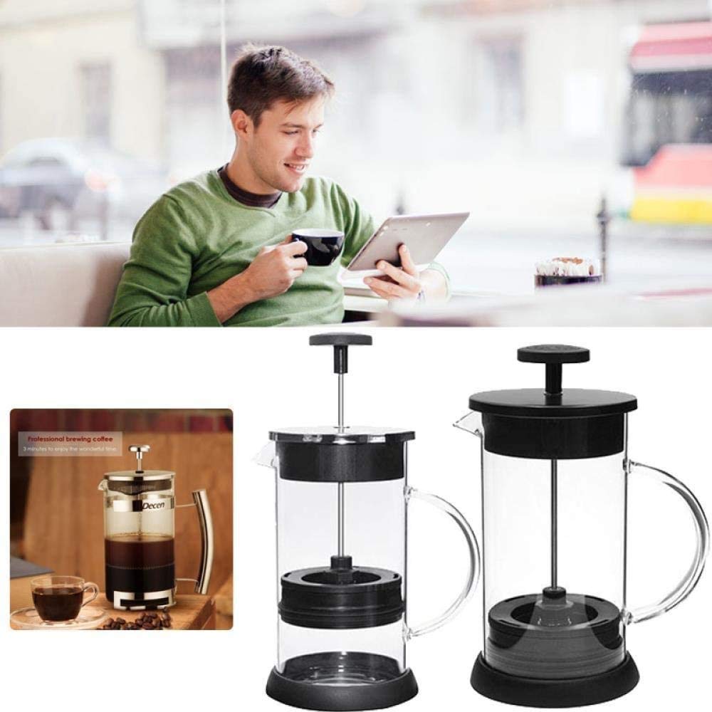 French Press Coffee Maker Stainless Steel 1000 Ml Coffee Press with Easy To Clean Durable Heat Resistant Glass with Filtration System Heat Resistant Borosilicate Press Coffee Maker