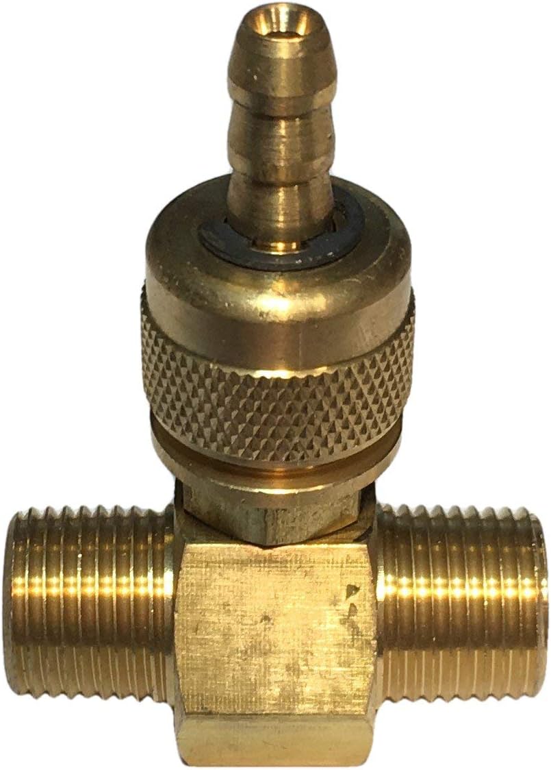 Pressure Washer 3/8 NPT Brass In Line Down Stream Chemical Detergent Soap Adjustable Injector 5-8 GPM 2.3 Orifice