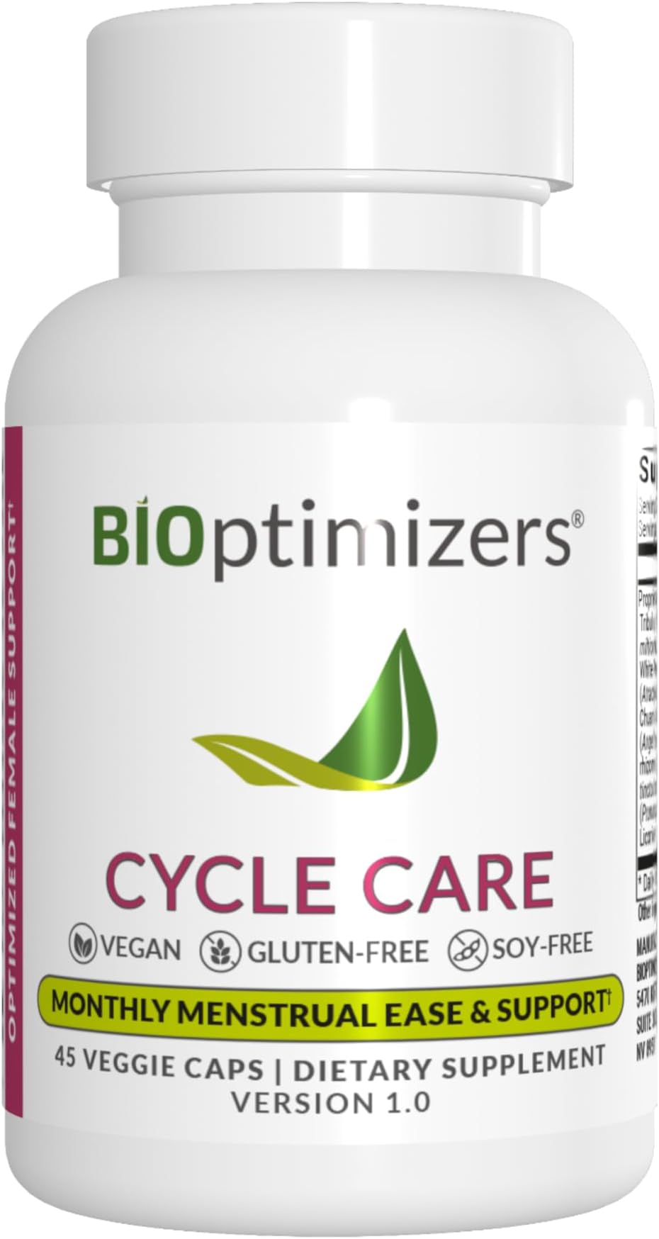 BIOptimizersCycle Support - Period Support Supplement for Women - Bloating and Cramping Menstrual Relief - 45 Capsules