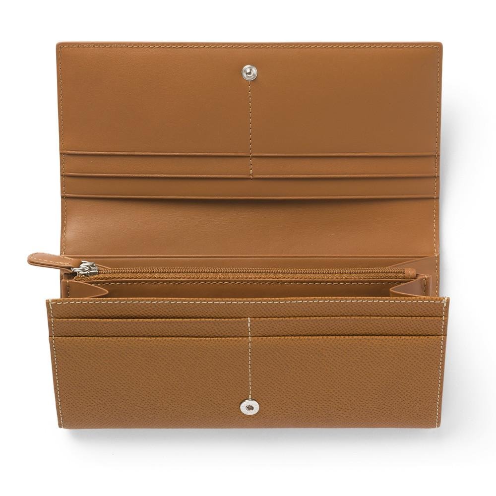 Graf von Faber-Castell 118963 - Cognac Women's Purse, Epsom snap Wallet, Calfskin