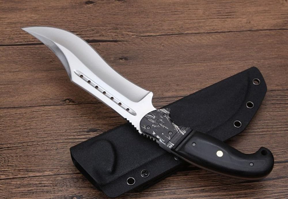 Generico TEERMA OJ5 Forgiatura integrata fixed blade Coltello multiuso, Utilizzato principalmente per campeggio, caccia, pesca, esplorazione della giungla, escursionismo