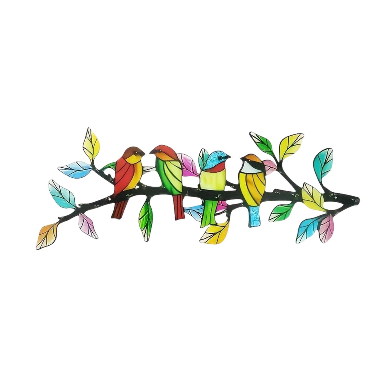 CALANDIS Branch Birds Metal Wall Art Decor Wall Hanging Decoration for Farmhouse Home | Figurines | Home Dacor | Home & Garden-image-19