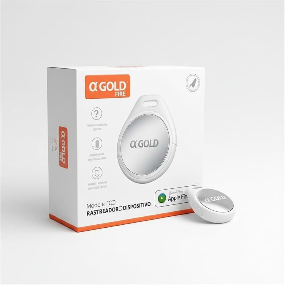 Rastreador de Itens Inteligente Compatível Somente com iPhone – Design Compacto, Fácil Emparelhamento, Localizador Bluetooth Find My para Pets, Chaves, Mochilas, Malas e Objetos Resistente à Água