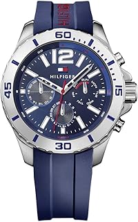 Tommy Hilfiger Nolan Men's Blue Dial Silicone Band Watch - 1791142