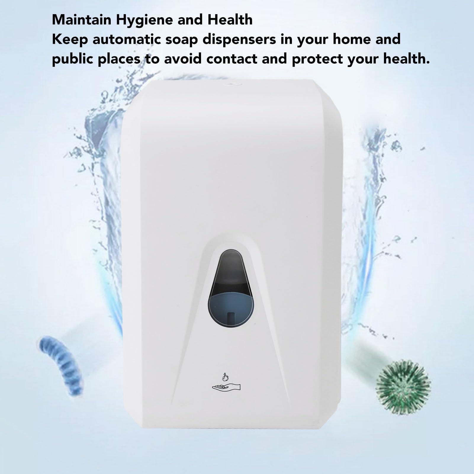 Dispensador automático de jabón montado en la Pared, sin Contacto, Gran Capacidad