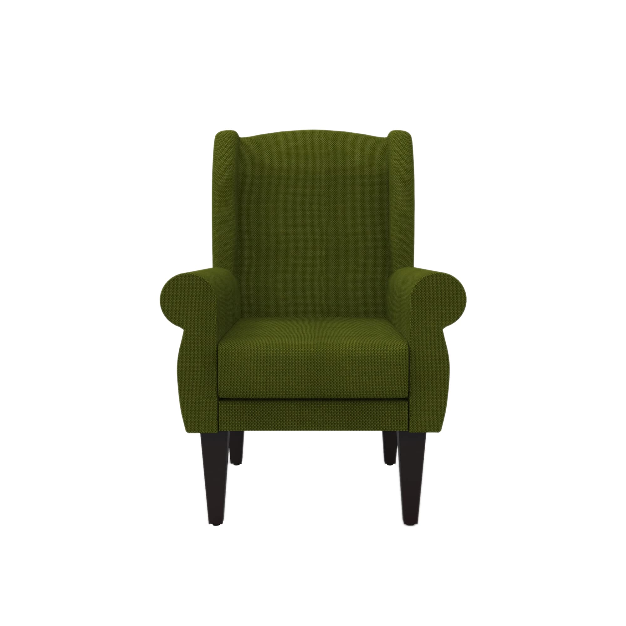 Chumbak Begum Wing Chair -Savanna Green (1 Seater Wing Chair, Sheesham Wood, Green)-picture-12