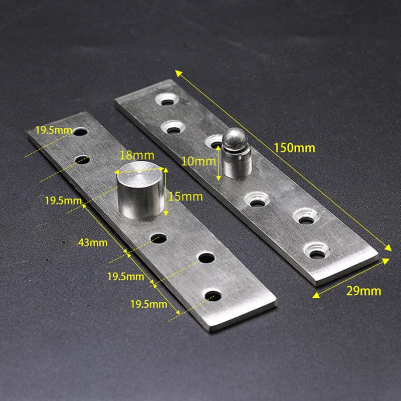 Aoktorkit 360 Degree Door Pivot Hinge, Modern Stainless Steel, Heavy Duty, Concealed Rotating, 150x29mm, 360 degree PLUS - Image 2