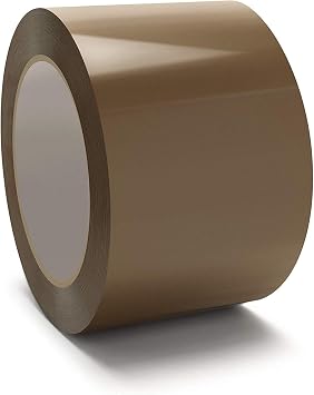 COLIBROX 24 Rolls Brown Packaging, Packing, Sealing Tape - 3 Inches Wide x 110 Yards