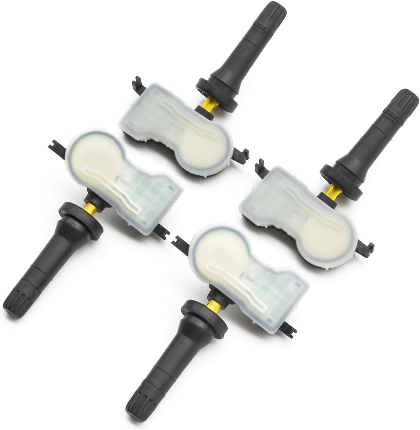 4PCS 433MHz Programmed Tire Pressure Monitoring Sensor TPMS Sensor Fit for Jeep Grand Cherokee Compass, for Dodge Durango Dart, for Chrysler 200 Voyager, Replace 68313387AB