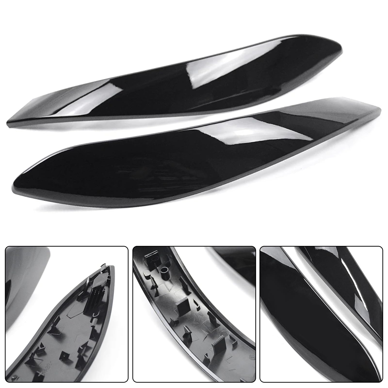 Rivestimento esterno per maniglia interna della portiera dell'auto, adatto per BMW F30 3GT F80 F31 F32 F36 12-19 (nero)