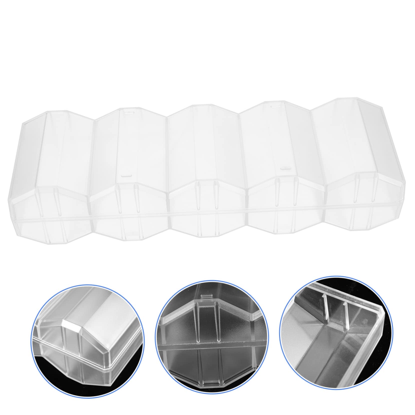 boîte à Tableau de étui de Transport de jetons de Poker Rangement de jetons de Poker Porte-Cartes de Poker Clair Plateau de jetons de Poker Domestique Transparent