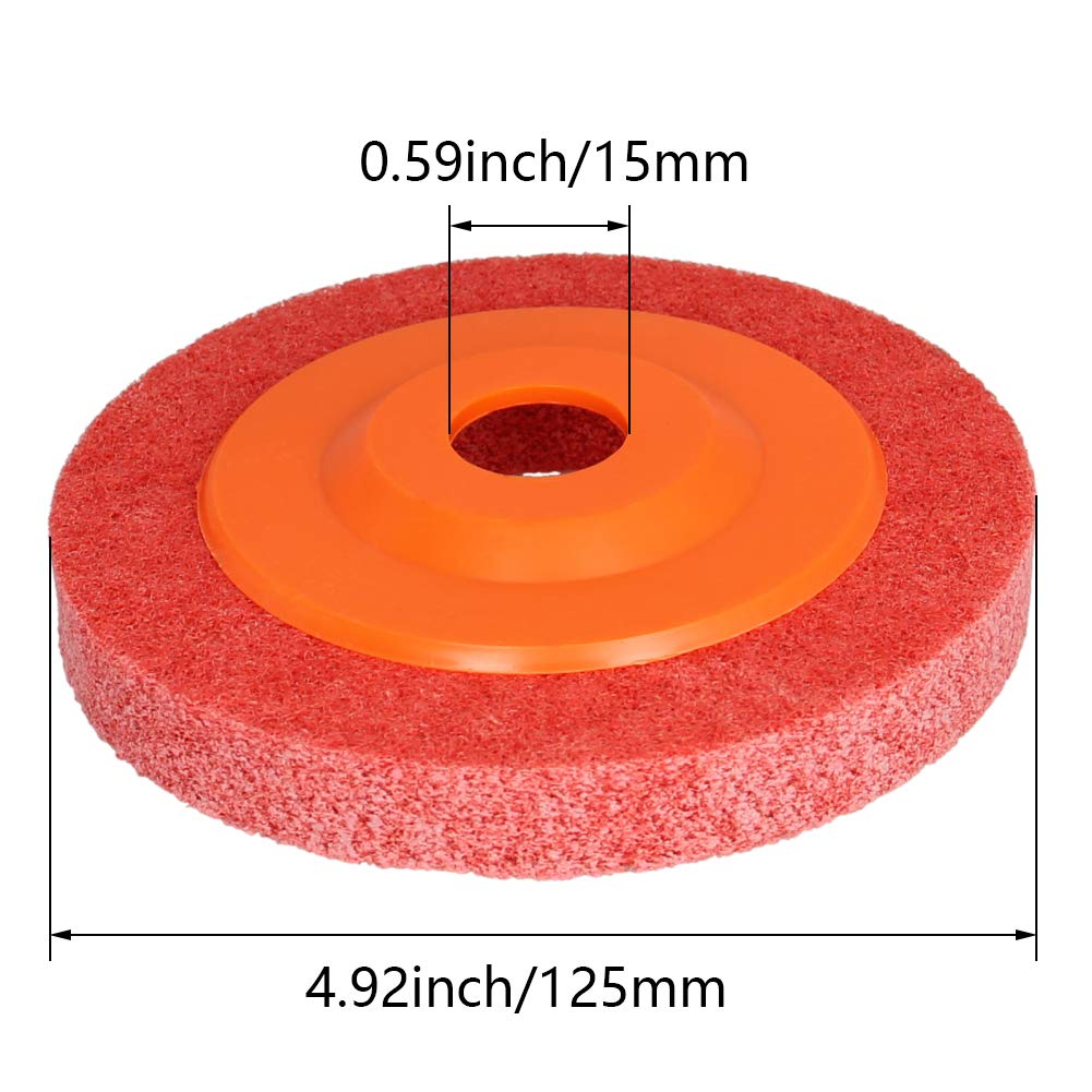 Utoolmart Set Di 4 Mole Abrasive In Fibra Nylon - Testa Cilindrica Con Gambo Da 6 Mm - Grana 400 Per Levigatura E Rimozione Vernice
