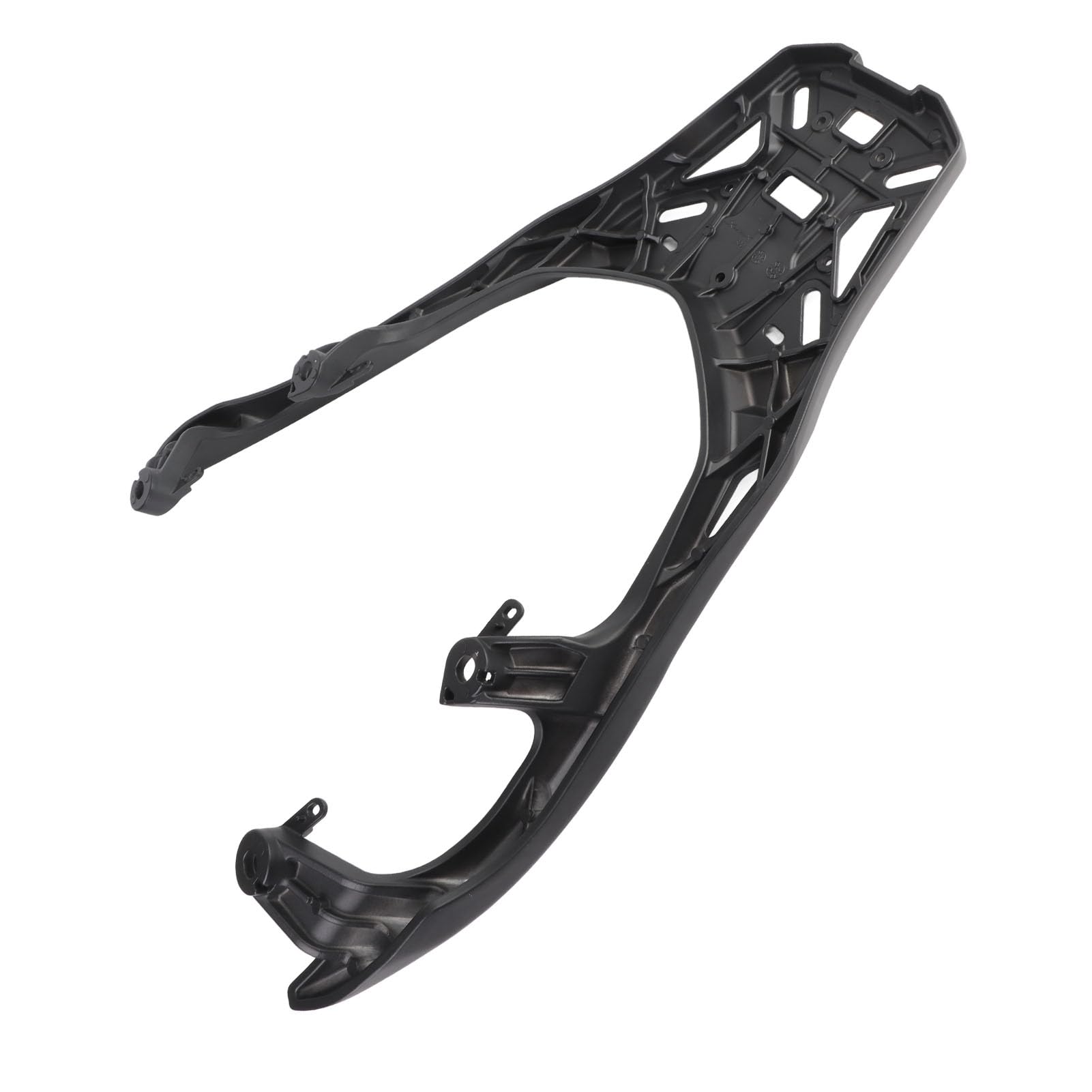 AUNMAS Portaequipajes Trasero para Motocicleta, Portaequipajes Trasero de Aleación de Aluminio con Diseño Plano Hueco, Acabado Negro Mate, Almacenamiento Adicional y Soporte para Pasajeros para Xmax