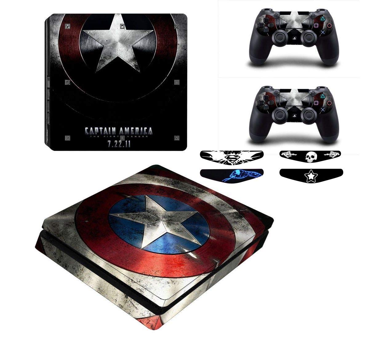 See full amazon price history chart for Elton Captain America Shield Theme 3M Skin Sticker Cover for PS4 Slim Console and Controllers Full Set Console Decal Stickers for Front & Back 4 Led bar Decal +2 Controller Decal Cover Elton Captain America Shield Theme 3M Skin Sticker Cover for PS4 Slim Console and Controllers Full Set Console Decal Stickers for Front & Back 4 Led bar Decal +2 Controller Decal Cover (B08WLYBXYJ) Amazon Price History, Amazon Price Tracker