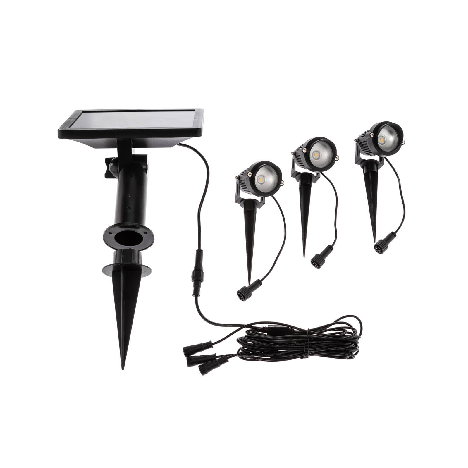Lindby Black, Transparent Led Ground Spike Light Malida, Set Of 3, Black