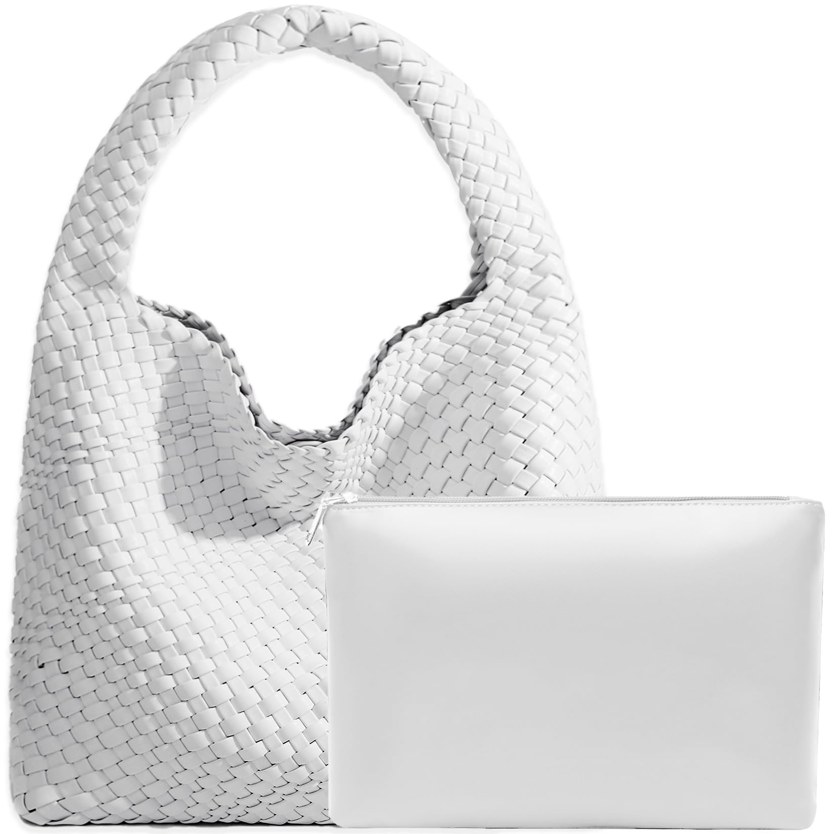 Woven Tote Bag for Women, Fashion Hobo Handbag, Travel Top-handle Shoulder Bag, Beach Underarm Bag with Purse