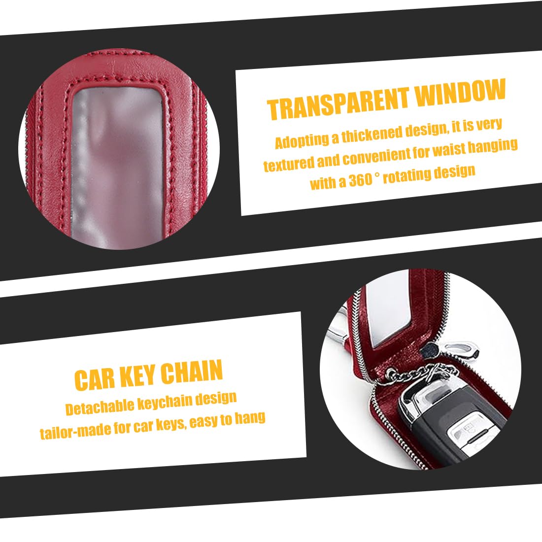 Yuanpgky Custodia protettiva in pelle per chiavi auto Captur, Clio