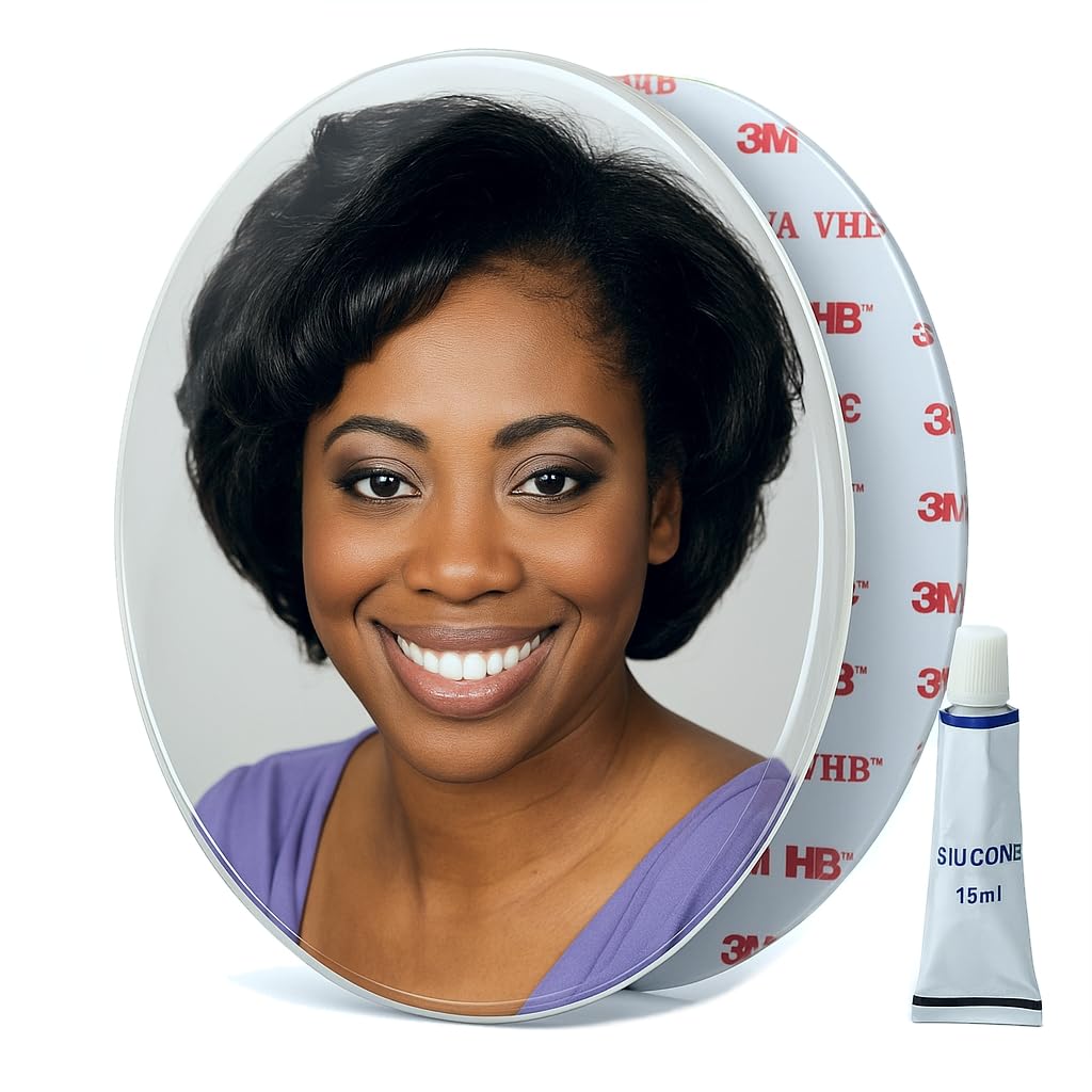 Made in USA – Bob’s Oval Porcelain Memorial Photo for Headstones 4.6”x3.4” | Custom Ceramic Grave Portrait | Weatherproof Cemetery Picture | Durable