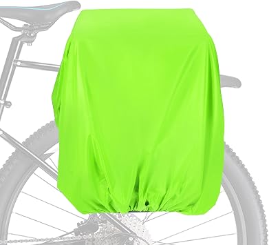 PATIKIL 80L Bicycle Rear Rack Rain Cover, Bike Trunk Rain Cover Waterproof Cycling Rain Cover for Mountain Cycling Hybrid Bike, M, Grass Green