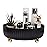 Anyoifax Makeup Perfume Organizer Tray 360 Degree Rotating Lazy Susan Skincare Lotion Organizer Spinning Cosmetics Storage for Dresser, Vanity, Bathroom Countertop, Large Black