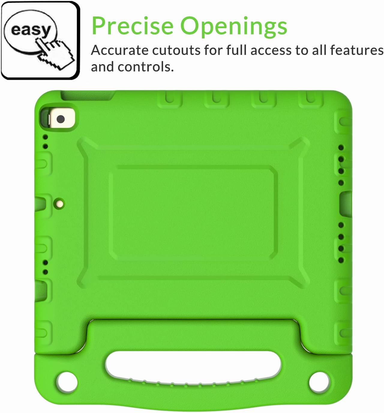 Kids Case for iPad Mini 1 2 3 4 5 Generation - Lightweight Shockproof Convertible Protection Cover with Built-in Handle Stand Children Tablet and 2019 - Retina Display (Green)