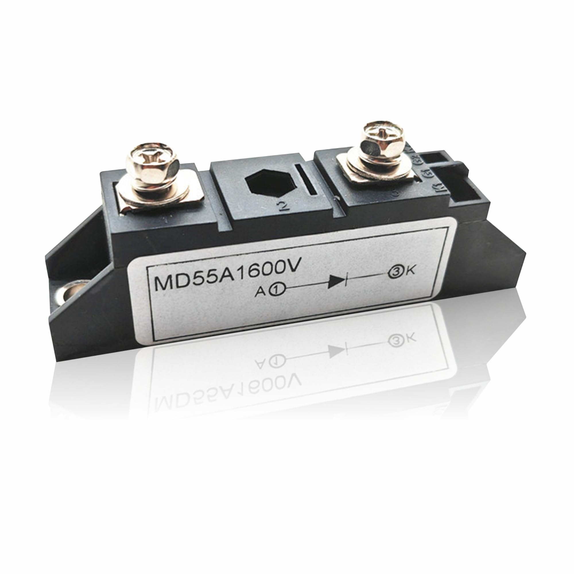 haizusai MD55A1600V Anti-Reverse Diode Module 1600V 50Amp for Solar Systems, Motorcycle, Golf Cart, 12V/24V/48V DC Blocking, Fast Recovery Rectifier Diode (1-Pack)