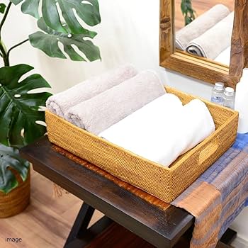 Amazon.co.jp: MANJA BAS-0001 バリ雑貨 アタ製品 タオル