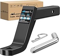 Nilight Trailer Hitch Ball Mount: 7500 lbs Capacity, 6" Drop/4.75" Rise, Fits 2" Receiver, 5/8" Pin Clip Included - Corrosion-Resistant Black Powder Coat