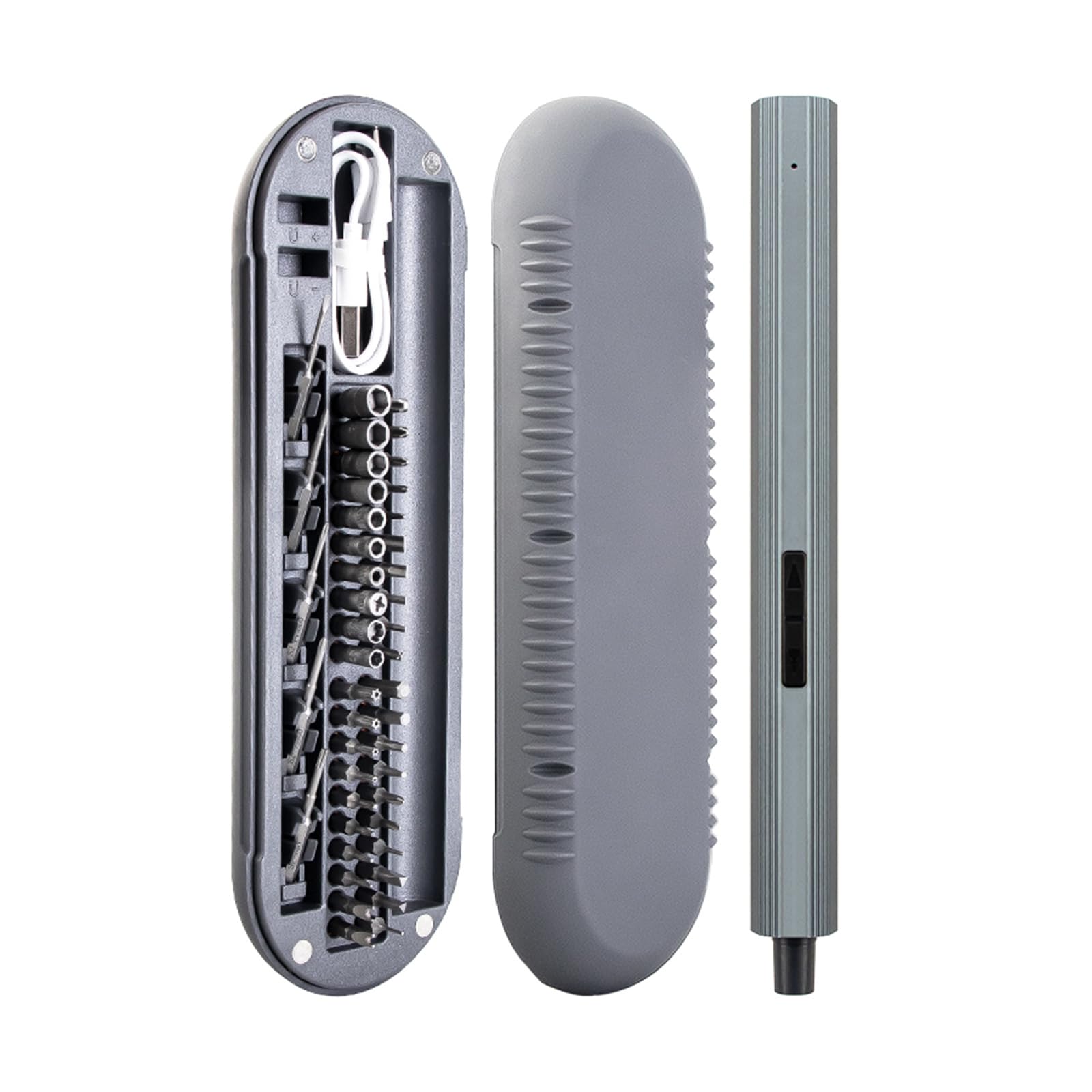 Set di cacciaviti elettrici 48 in 1 Kit di cacciaviti ricaricabili per telefoni portatili Riparazione Strumento elettrico Parte di ricambio Cacciavite a batteria con illuminazione a LED