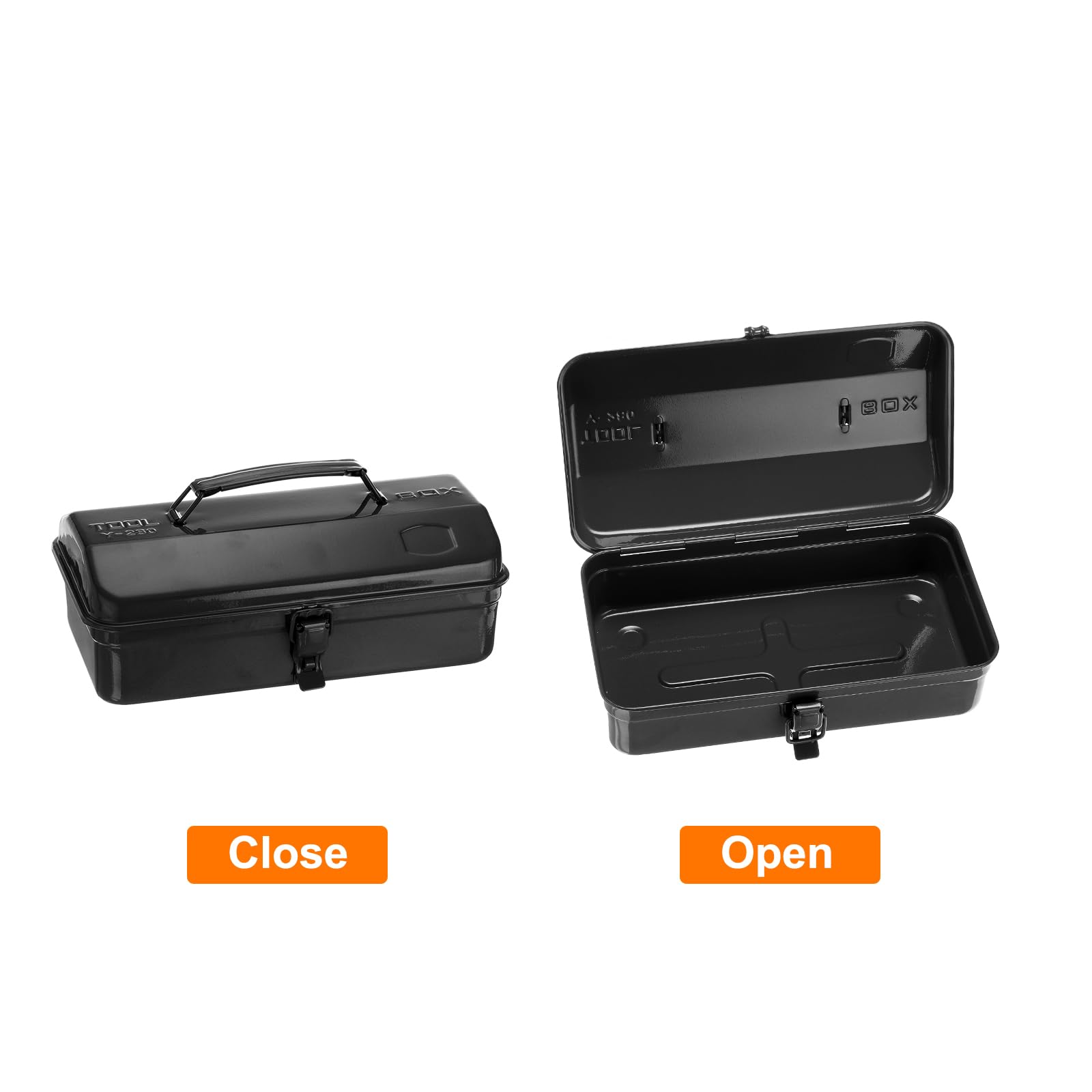 QUARKZMAN Caja De Herramientas Portátil De Acero De 11.4" Para Taller Negro