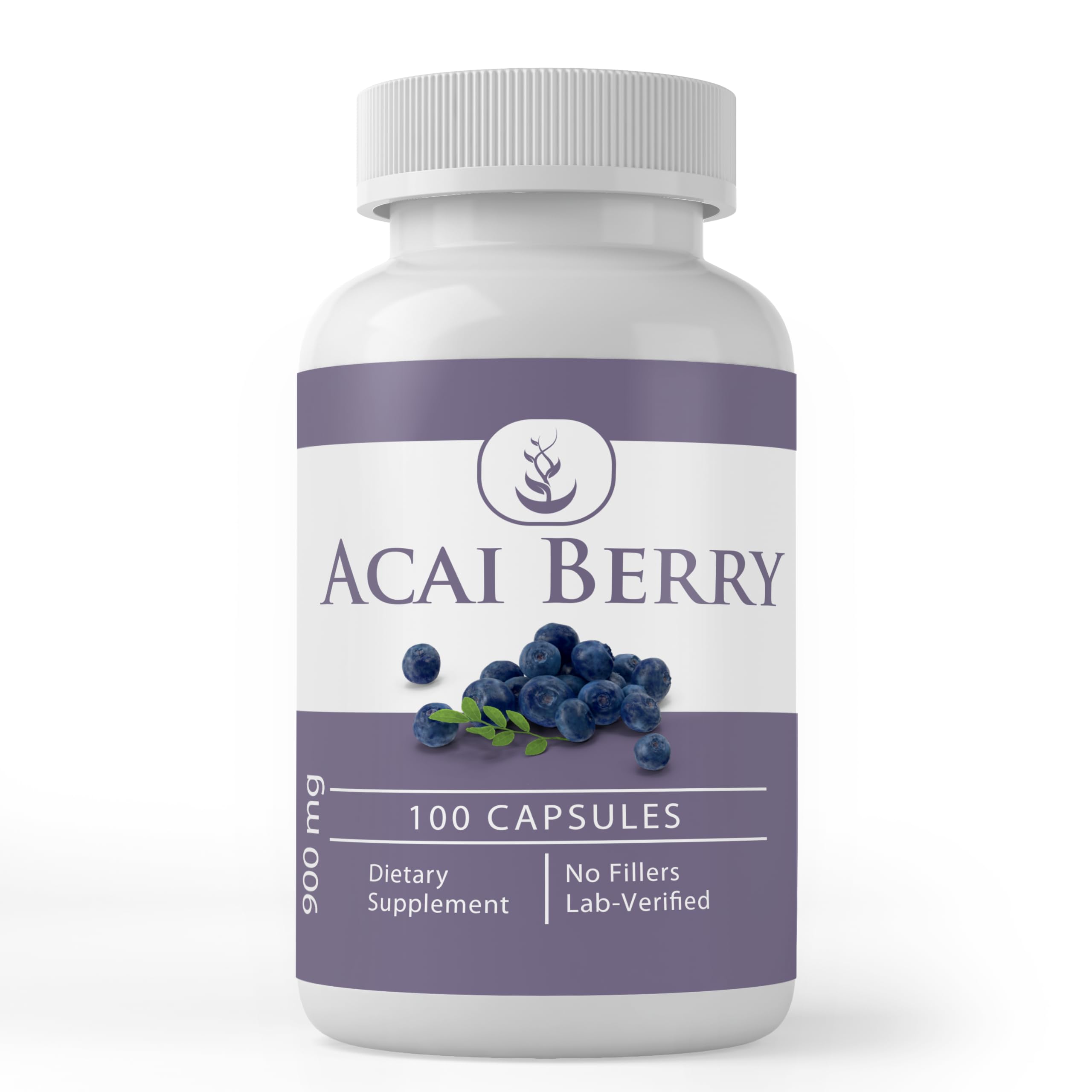 PURE ORIGINAL INGREDIENTS Acai Berry (100 Capsules) No Magnesium Or Rice Fillers, Always Pure, Lab Verified