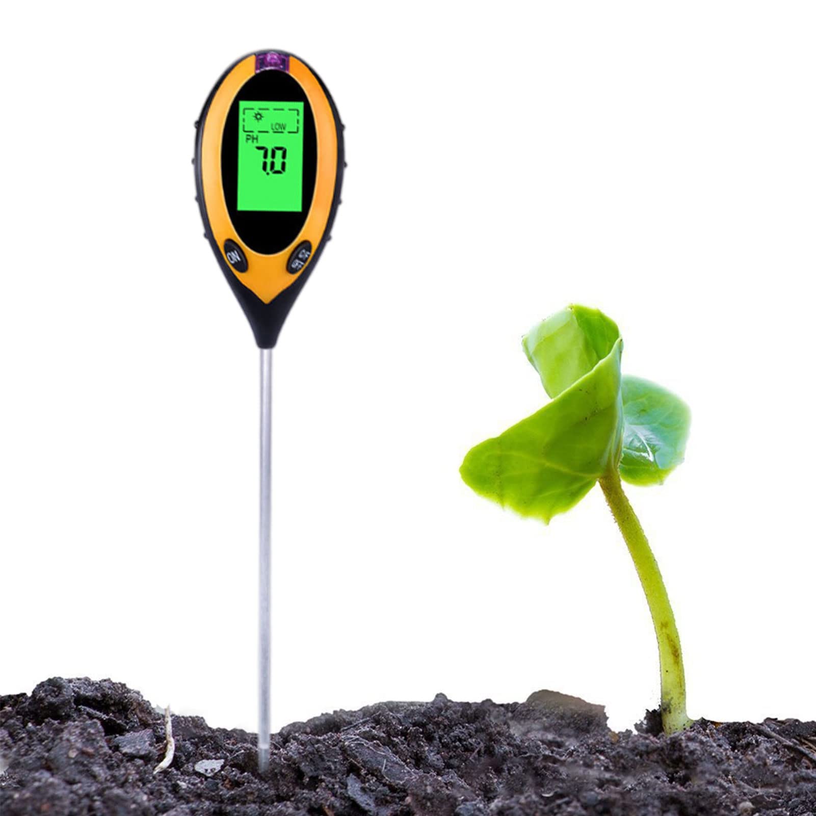 Bodemmeter, 4-in-1 digitale bodemvochtigheidsmeter, lcd-display