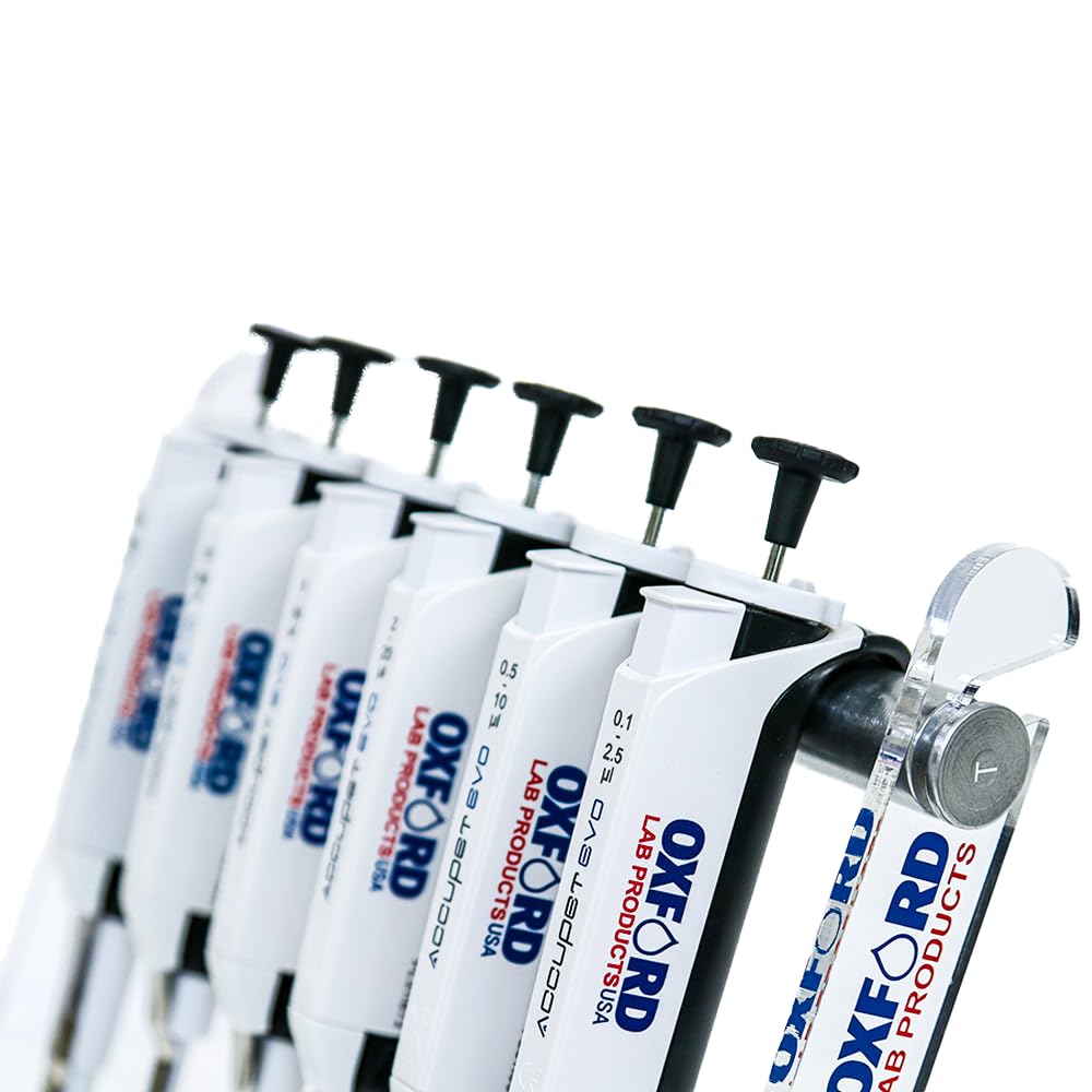 AE-10 Oxford Lab Products AccuPet Evo Pipette | 0.5-10 µL Adjustable Volume Single-Channel Pipette | Precision Liquid Handling for Research & Diagnostics