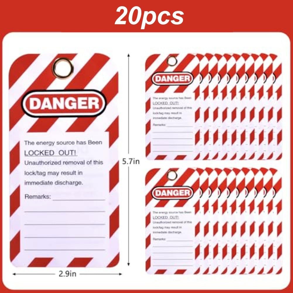 Kit de seguridad para equipos industriales con 6 cerraduras de seguridad, 5 cerraduras de disyuntor, 4 cerraduras de abrazadera, 3 cerraduras de abrazadera grandes